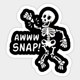 Aw Snap Broken Arm Skeleton Injury Wrist Surgery Recovery Sticker